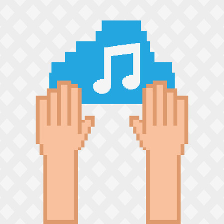 social media pixel design, vector illustration eps10 graphicのイラスト素材