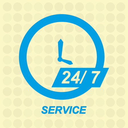 full timeservice design, vector illustration eps10 graphicのイラスト素材