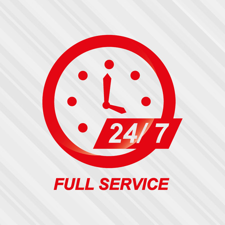 full timeservice design, vector illustration eps10 graphicのイラスト素材