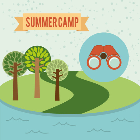 summer camp design, vector illustration eps10 graphicのイラスト素材