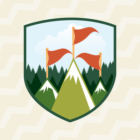 summer camp design, vector illustration eps10 graphicのイラスト素材