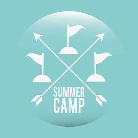summer camp design, vector illustration eps10 graphicのイラスト素材