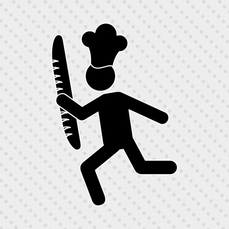 chef avatar silhouette design, vector illustration eps10 graphicのイラスト素材