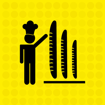 chef avatar silhouette design, vector illustration eps10 graphicのイラスト素材