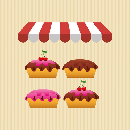 bakery shop design, vector illustration eps10 graphicのイラスト素材