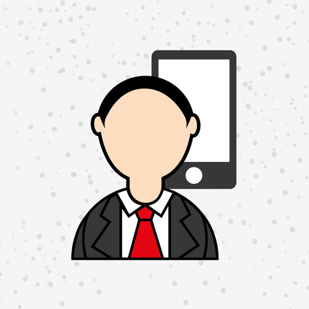 smartphone user design, vector illustration eps10 graphicのイラスト素材