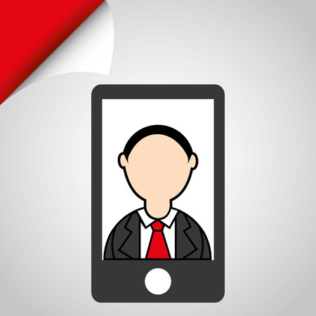 smartphone user design, vector illustration eps10 graphicのイラスト素材