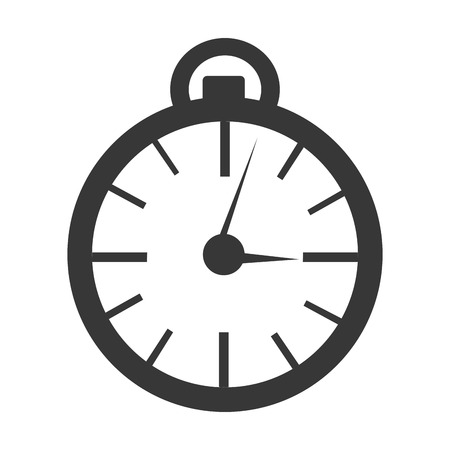 black orbed clock with black lines over isolated background,vector illustrationのイラスト素材