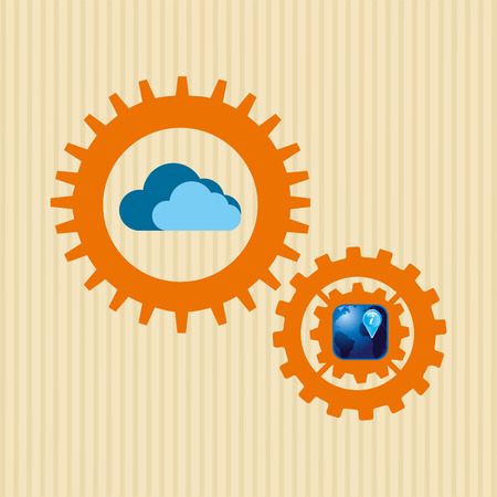 cloud computing design, vector illustrationのイラスト素材