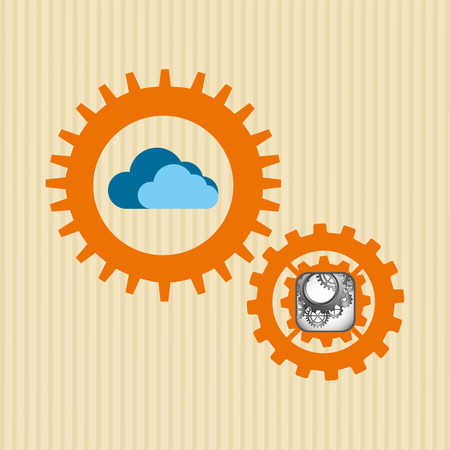 cloud computing design, vector illustrationのイラスト素材