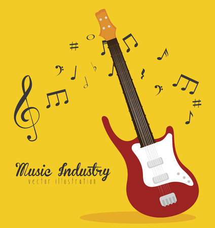 electric guitar isolated icon design, vector illustration  graphicのイラスト素材
