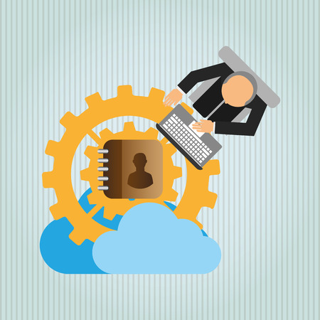 cloud computing design, vector illustrationのイラスト素材