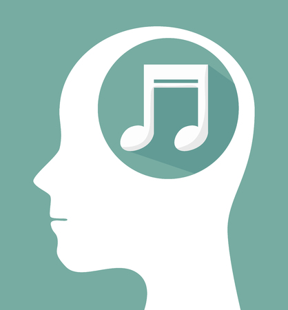 musical profile isolated icon design, vector illustration  graphicのイラスト素材