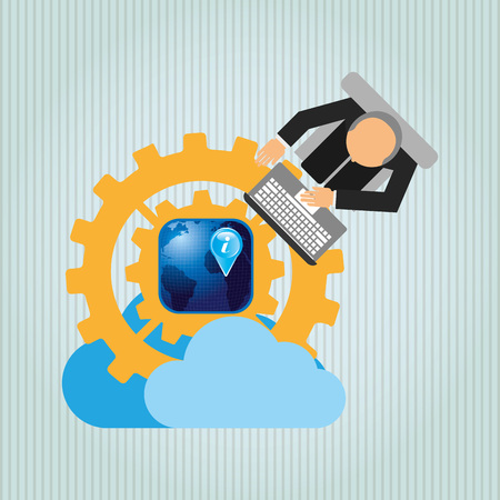 cloud computing design, vector illustrationのイラスト素材