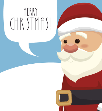 santa claus with speech bubble  isolated icon design, vector illustration  graphicのイラスト素材