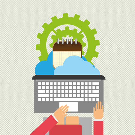 cloud computing design, vector illustrationのイラスト素材
