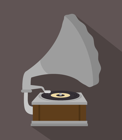 old gramophone  isolated icon design, vector illustration  graphicのイラスト素材