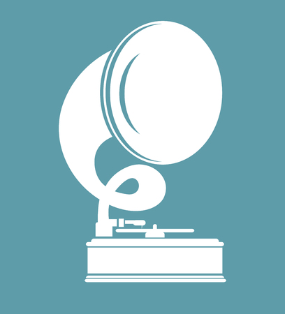 old gramophone  isolated icon design, vector illustration  graphicのイラスト素材
