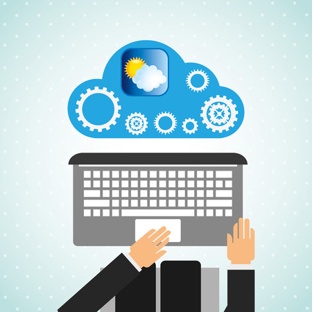 cloud computing design, vector illustrationのイラスト素材