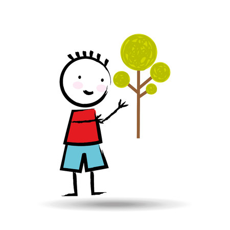 plant a tree design, vector illustration eps10 graphicのイラスト素材