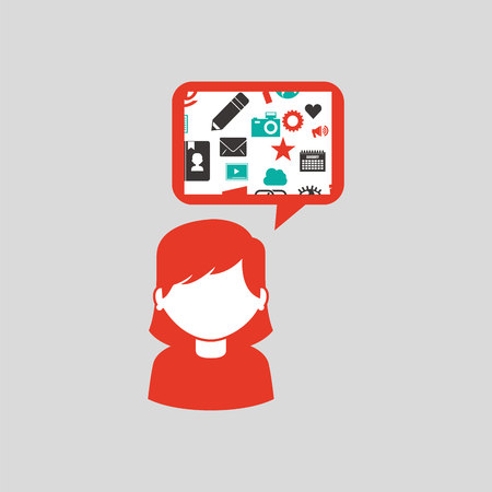 social media design, vector illustration eps10 graphicのイラスト素材