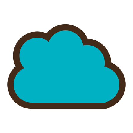 black and blue cloud icon front view internet concept over isoalted background,vector illustrationのイラスト素材