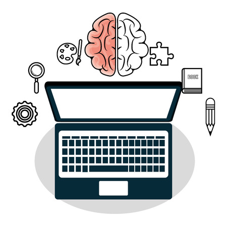 online learning  isolated icon design, vector illustration  graphicのイラスト素材