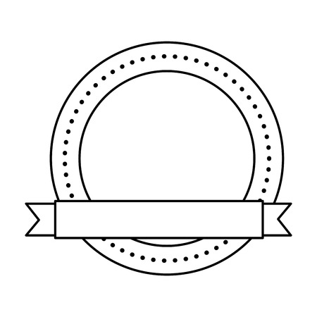 seal with ribbon isolated icon design, vector illustration  graphicのイラスト素材