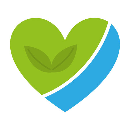 heart with leafs   isolated icon design, vector illustration  graphicのイラスト素材
