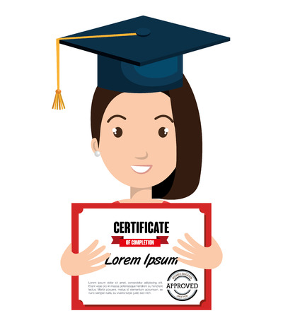 happy person graduating design, vector illustration eps10 graphicのイラスト素材