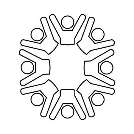 united people isolated icon design, vector illustration  graphicのイラスト素材