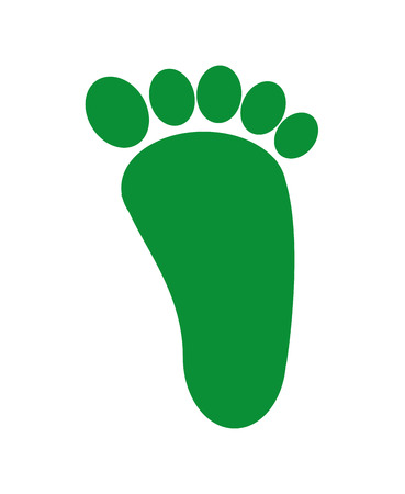 foot print green isolated icon design, vector illustration  graphicのイラスト素材