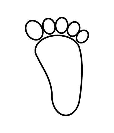 foot print isolated icon design, vector illustration  graphicのイラスト素材