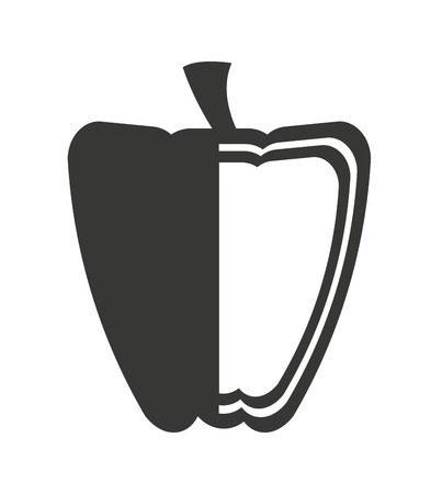 fresh pepper isolated icon design, vector illustration  graphicのイラスト素材