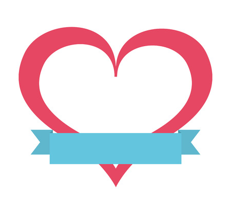 romantic heart isolated icon design, vector illustration  graphicのイラスト素材