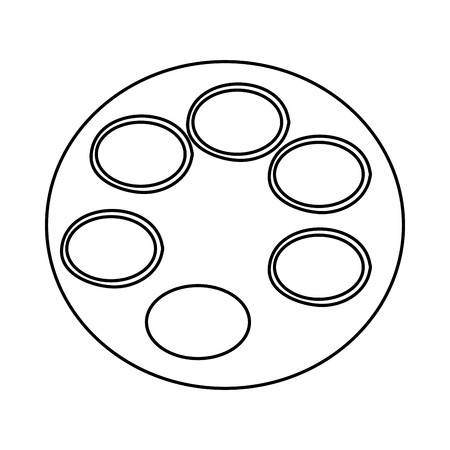 color palette isolated icon design, vector illustration  graphicのイラスト素材