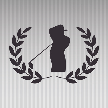 golf equipment design, vector illustration eps10 graphicのイラスト素材