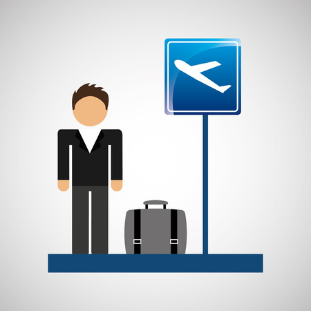 airport terminal design, vector illustrationのイラスト素材