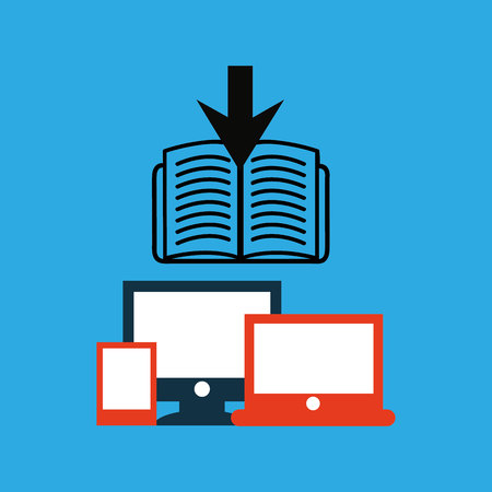 electronic book design, vector illustrationのイラスト素材