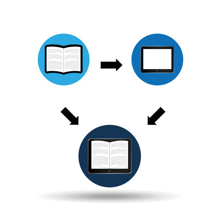 electronic book design, vector illustration eps10 graphicのイラスト素材