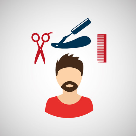 barber shop design, vector illustration eps10 graphicのイラスト素材