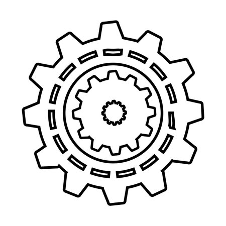 gear machine style isolated icon design, vector illustration  graphicのイラスト素材