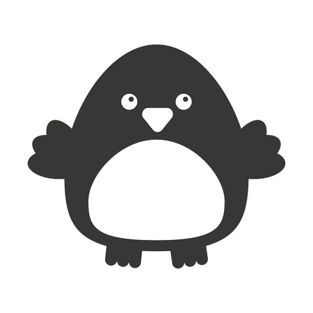 cute bird silhouette  isolated icon design, vector illustration  graphicのイラスト素材