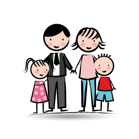 family home design, vector illustration eps10 graphicのイラスト素材