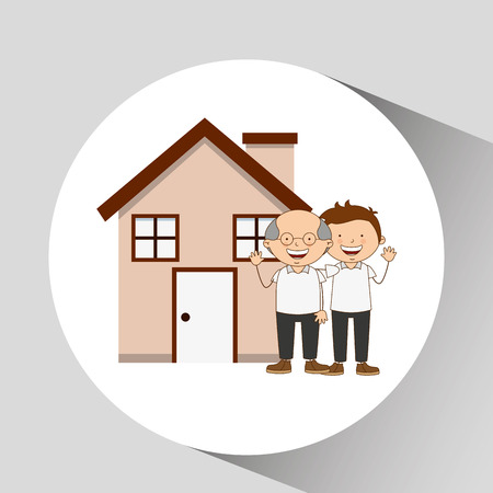 family home design, vector illustration eps10 graphicのイラスト素材