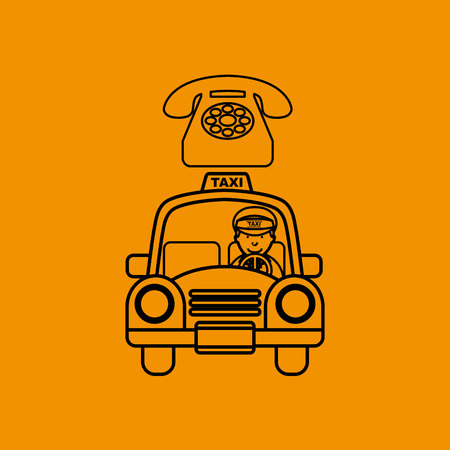 taxi service design, vector illustration eps10 graphicのイラスト素材