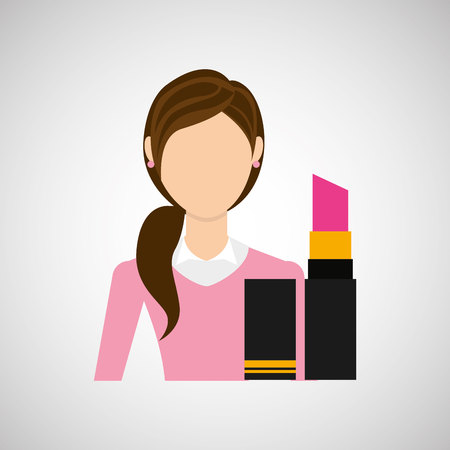 female makeup design, vector illustration eps10 graphicのイラスト素材