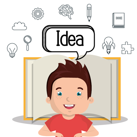 boy studying isolated icon design, vector illustration graphicのイラスト素材