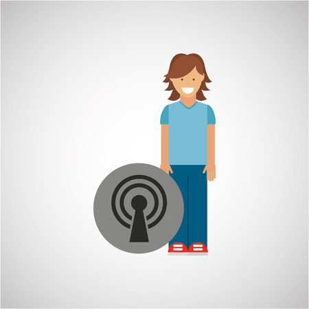 wifi connection design, vector illustration eps10 graphicのイラスト素材