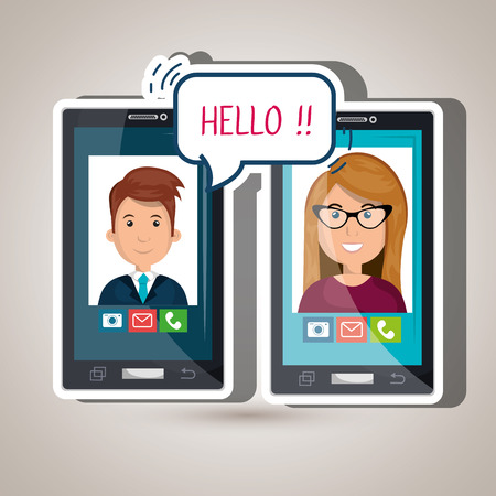 smartphone service design, vector illustration eps10 graphicのイラスト素材